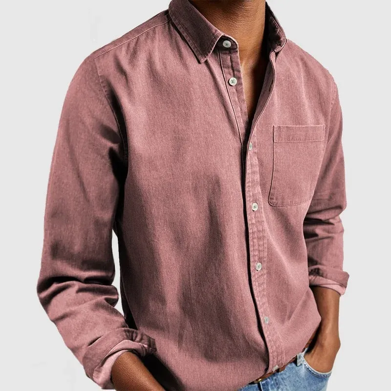 Men's New Long Sleeve Lapel Shirt - Stylish & Comfortable Casual Top
