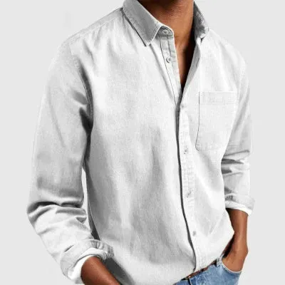 Men's New Long Sleeve Lapel Shirt - Stylish & Comfortable Casual Top