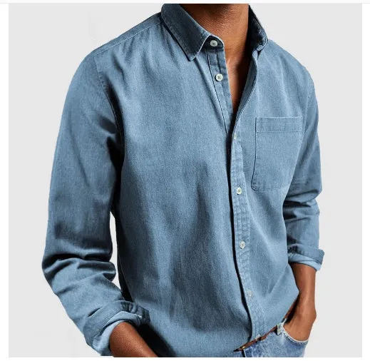 Men's New Long Sleeve Lapel Shirt - Stylish & Comfortable Casual Top