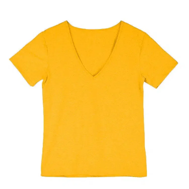 Men's T-Shirt Cotton Deep V-Neck