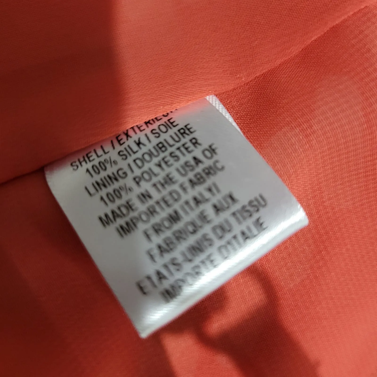 Milly Silk Handkerchief Hem Top Orange Coral Print Tank Swing Blouse Racerback Chiffon Size 2