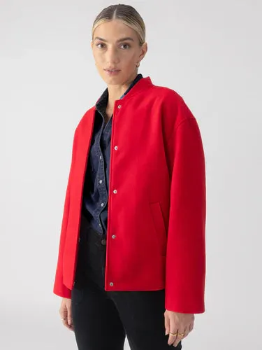 Modern Red Bomber Jacket