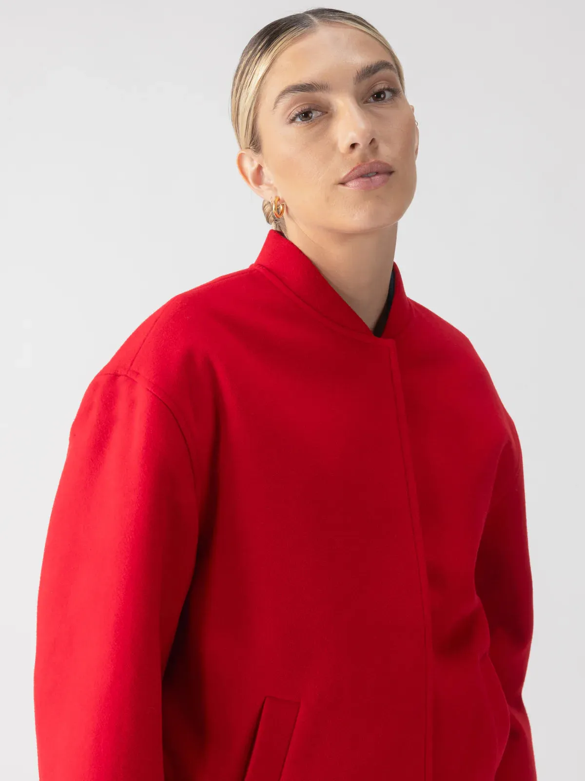 Modern Red Bomber Jacket
