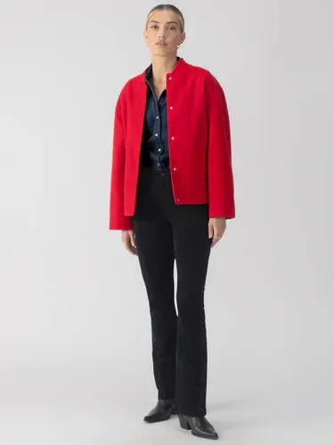 Modern Red Bomber Jacket