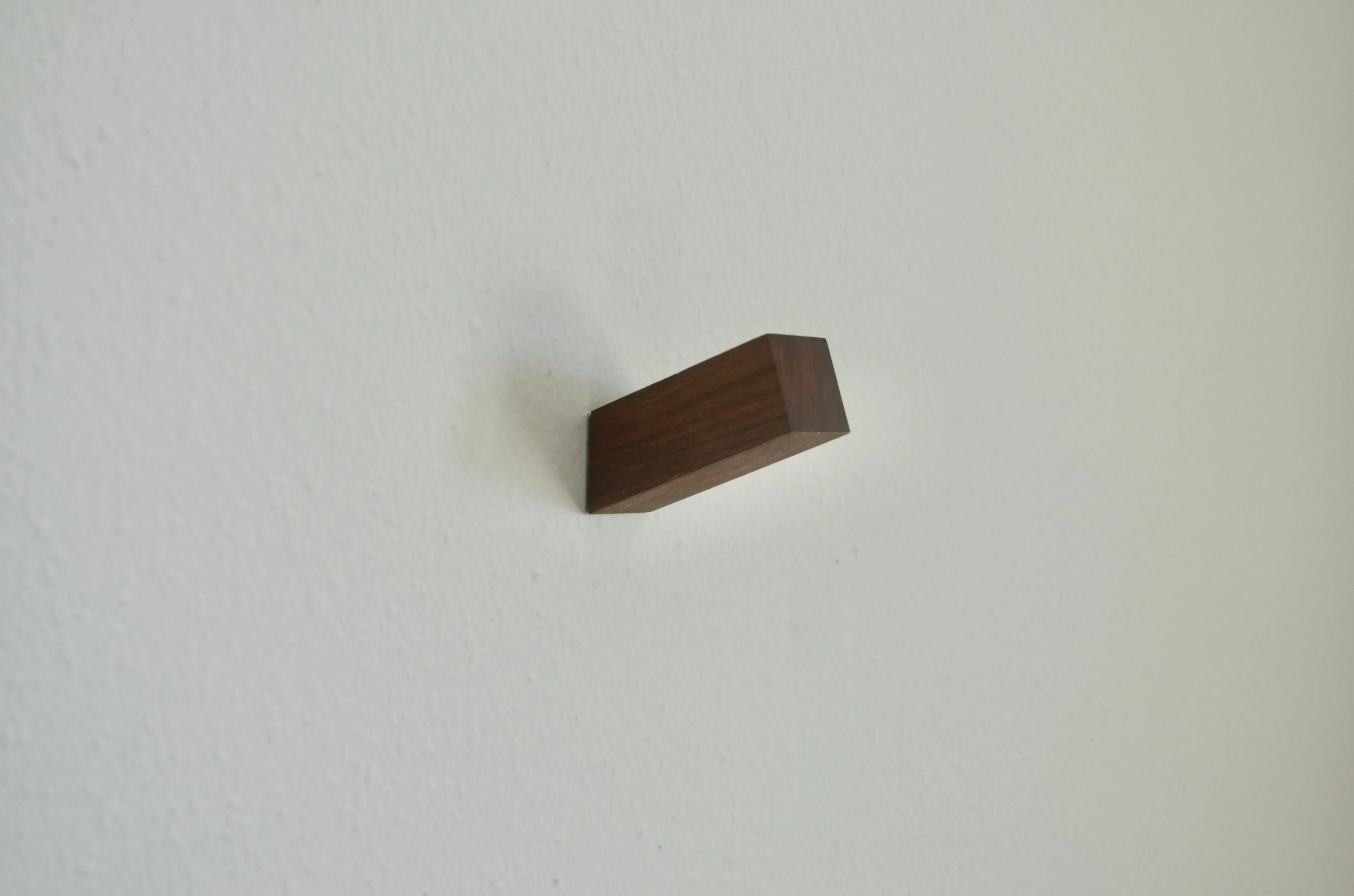 Modern Squared Wooden Hook, Single Organizer, Hat Rack, Towel Hook - White - Natural - Black