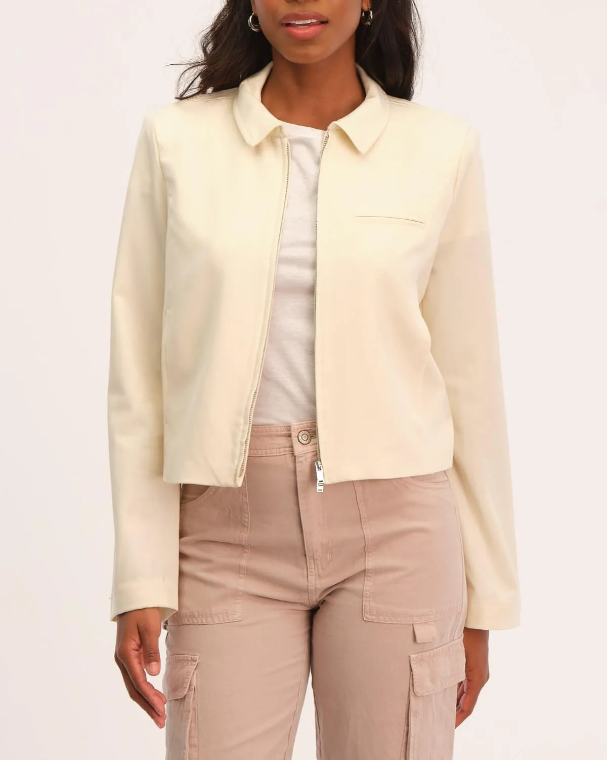 Modern Woven Zip Jacket
