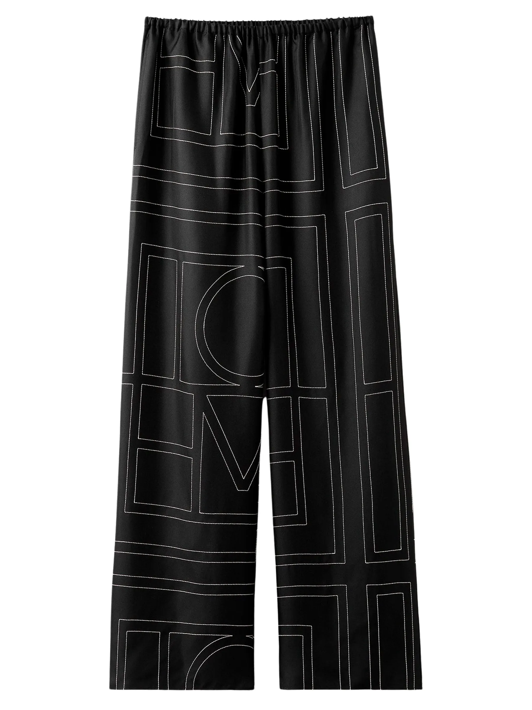 Monogram Silk Pj Bottoms