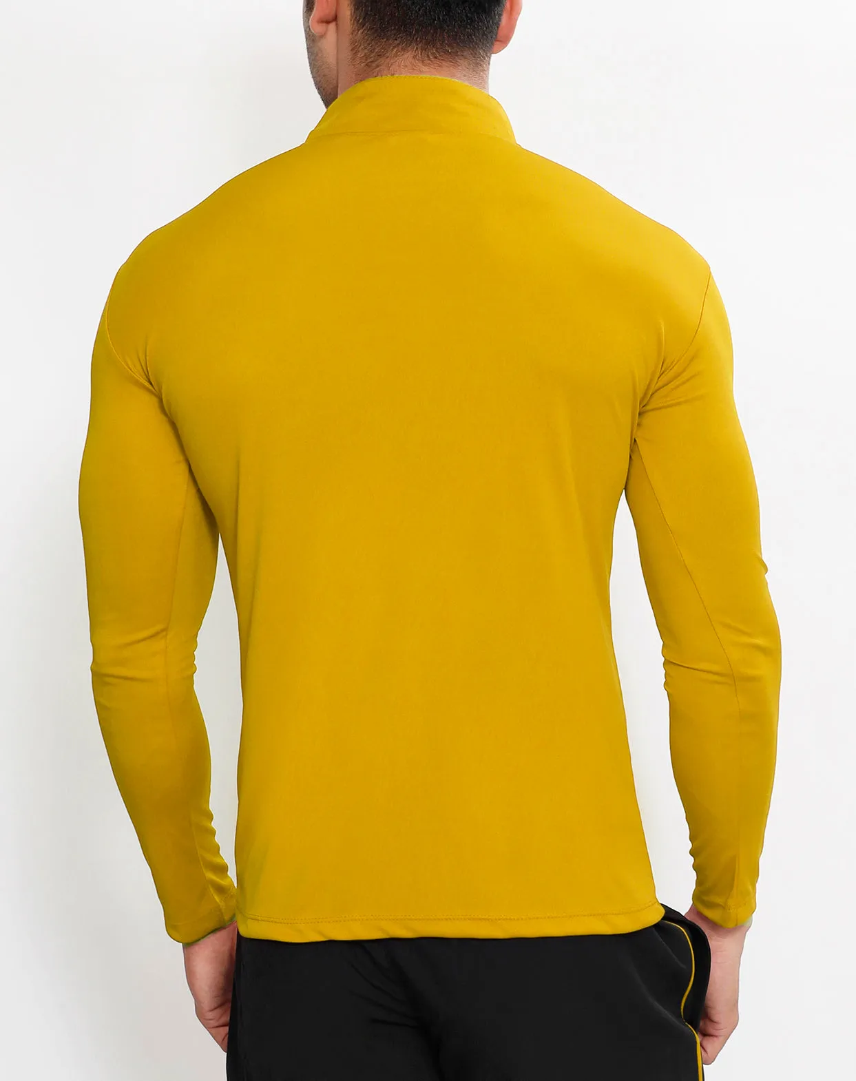 Mustard Black Half Zipper