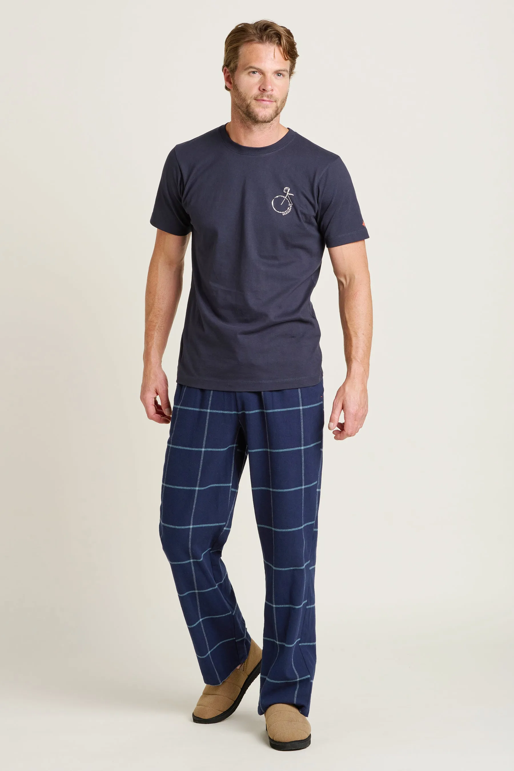 Navy Check Pyjama Bottoms