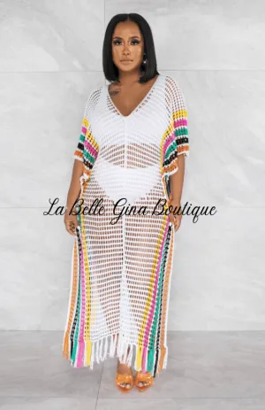 Naya Colored Long Beach Dress-FINAL SALE