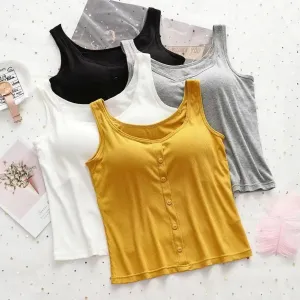 Plus Size Modal Camisole Top for Women M-3XL | Soft, Comfortable Tank with Chest Pad | Perfect Fit for All Seasons