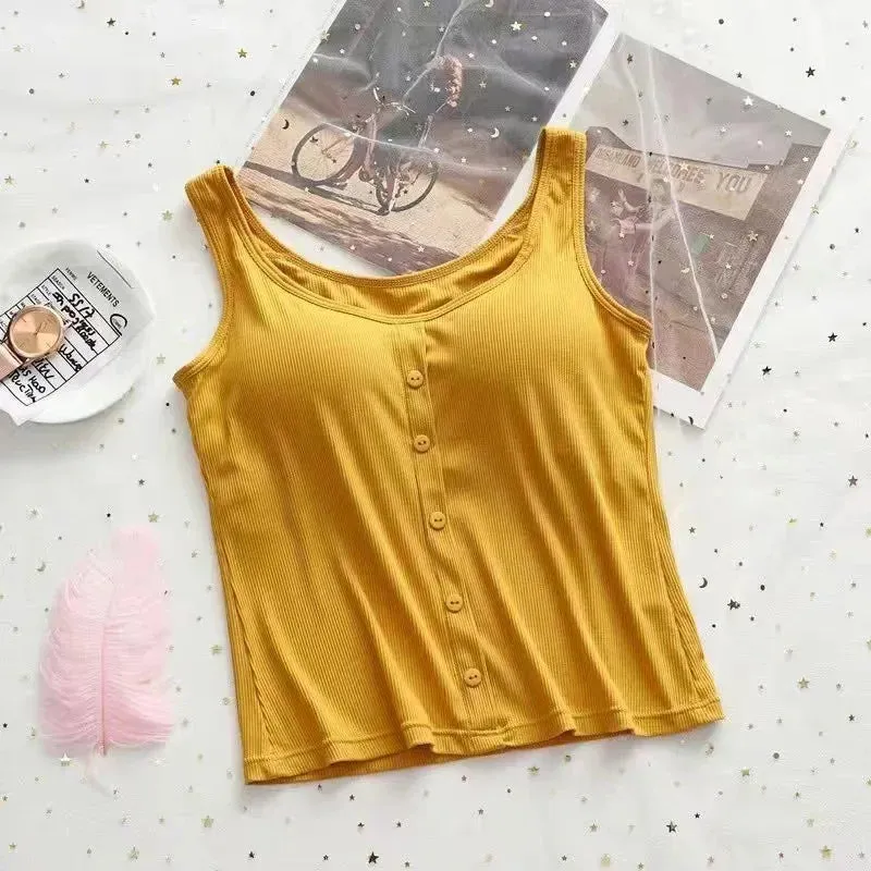 Plus Size Modal Camisole Top for Women M-3XL | Soft, Comfortable Tank with Chest Pad | Perfect Fit for All Seasons