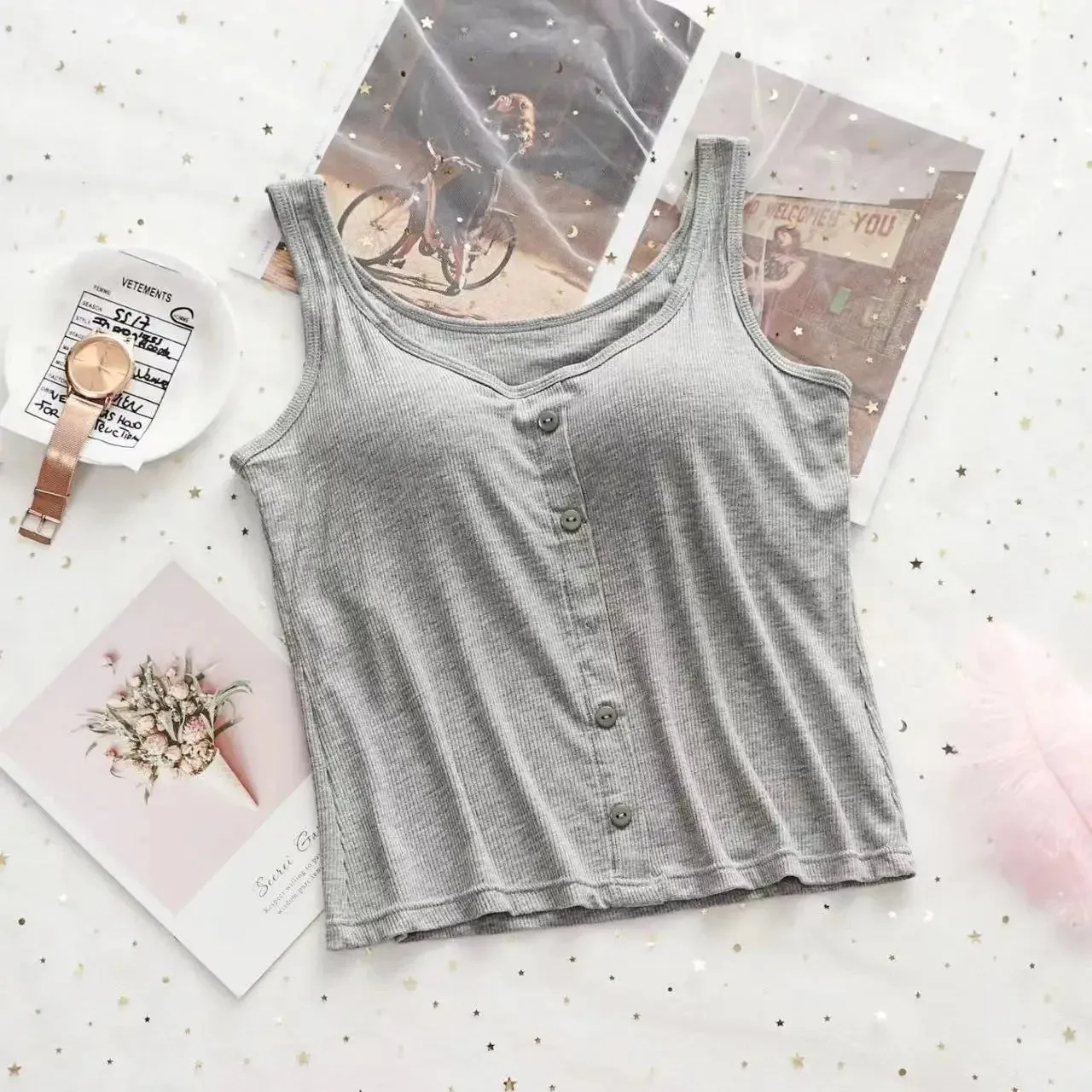 Plus Size Modal Camisole Top for Women M-3XL | Soft, Comfortable Tank with Chest Pad | Perfect Fit for All Seasons
