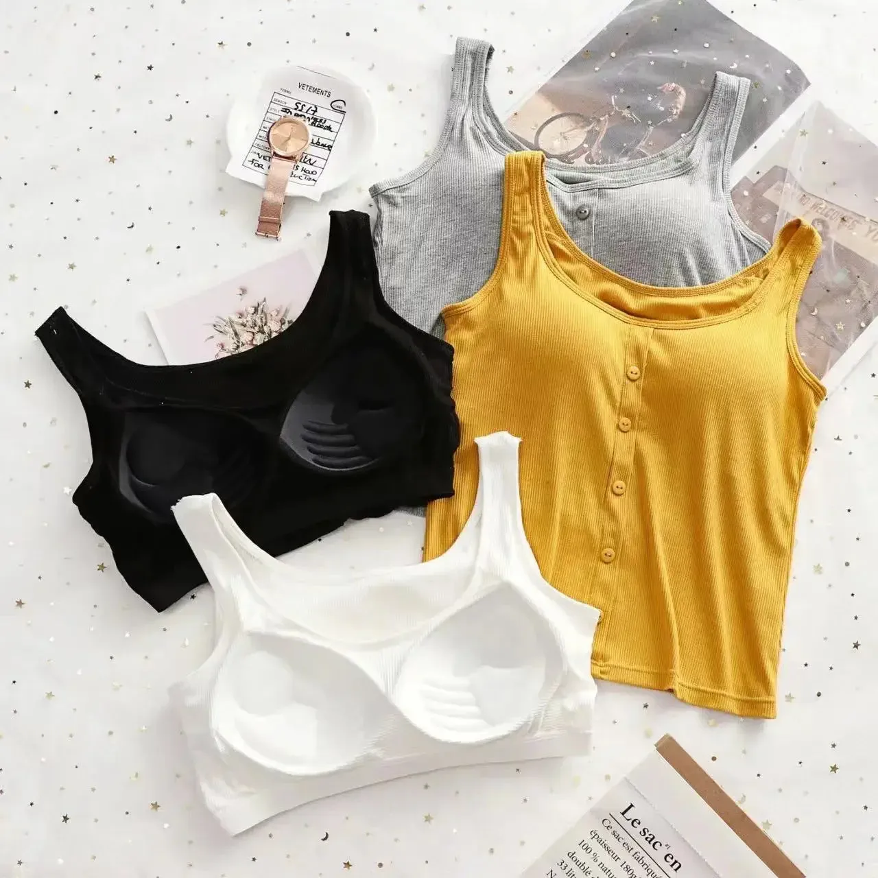 Plus Size Modal Camisole Top for Women M-3XL | Soft, Comfortable Tank with Chest Pad | Perfect Fit for All Seasons