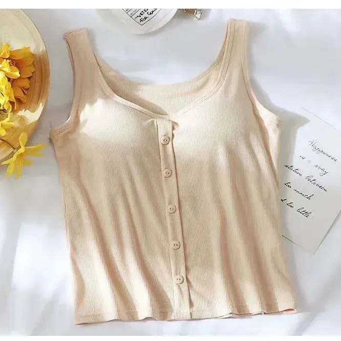 Plus Size Modal Camisole Top for Women M-3XL | Soft, Comfortable Tank with Chest Pad | Perfect Fit for All Seasons