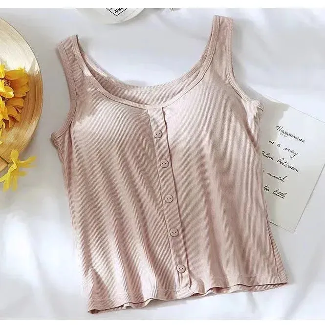 Plus Size Modal Camisole Top for Women M-3XL | Soft, Comfortable Tank with Chest Pad | Perfect Fit for All Seasons