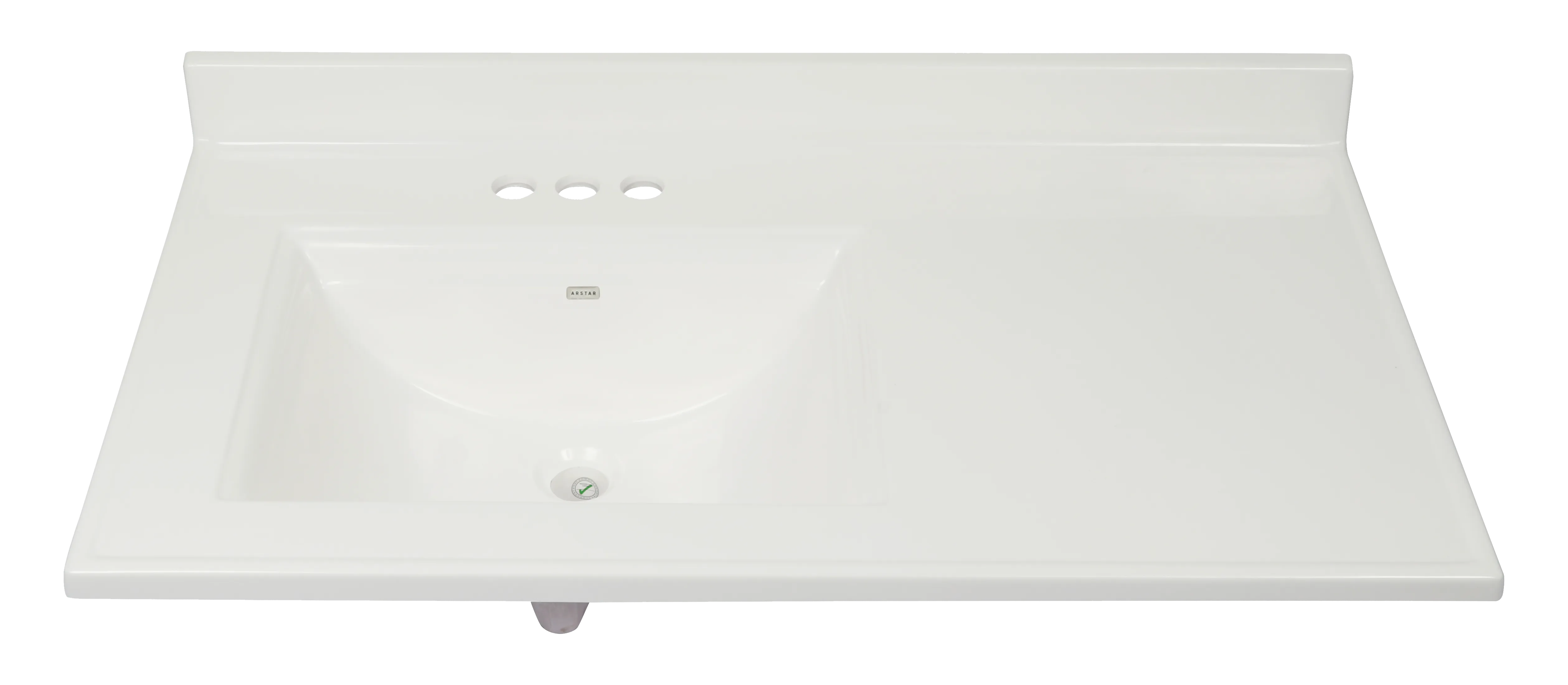 Pronto Vanity White 22'' x 43'' Top Gloss Left