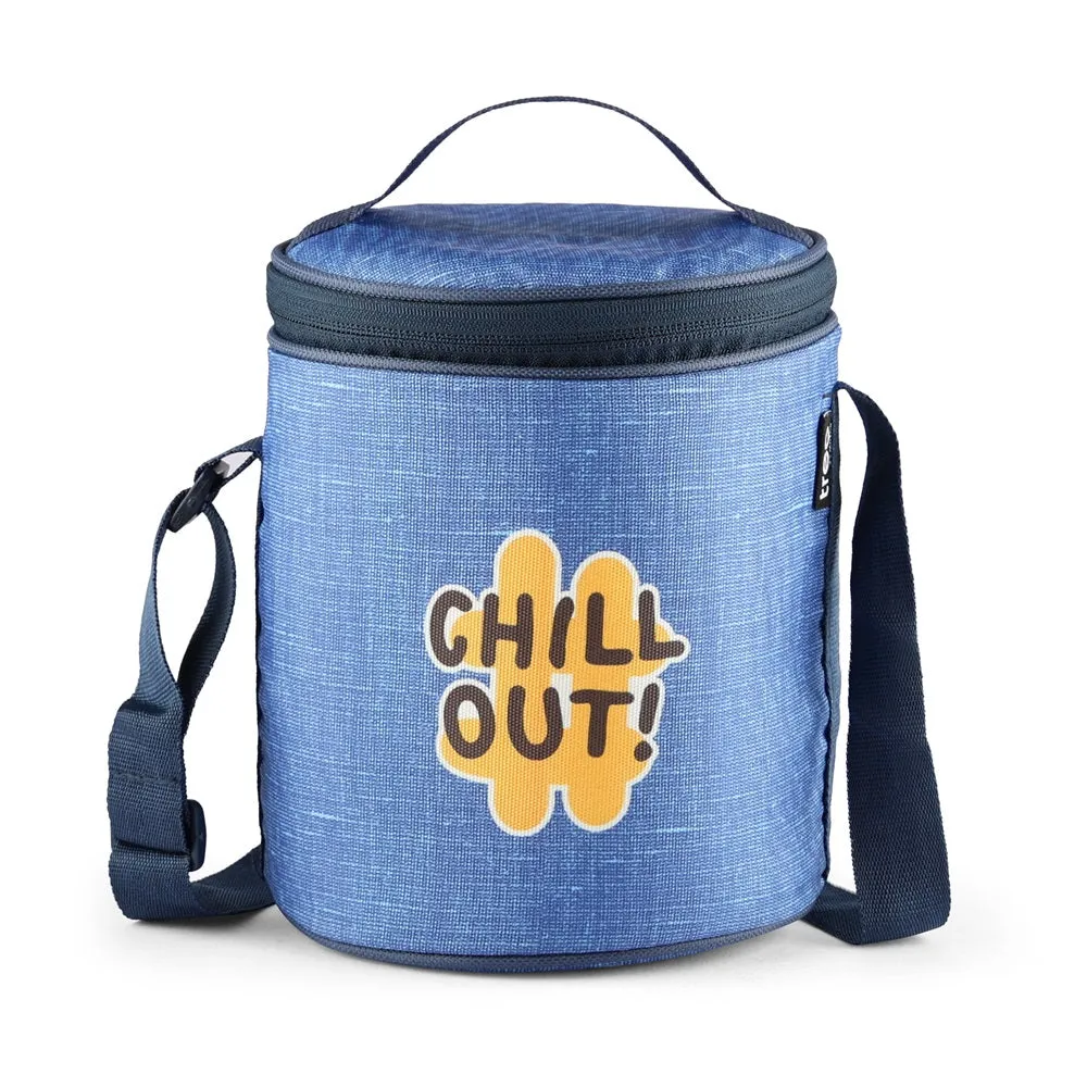 "Chillout" - Glass Tiffin with Printed Jacket (Milton)