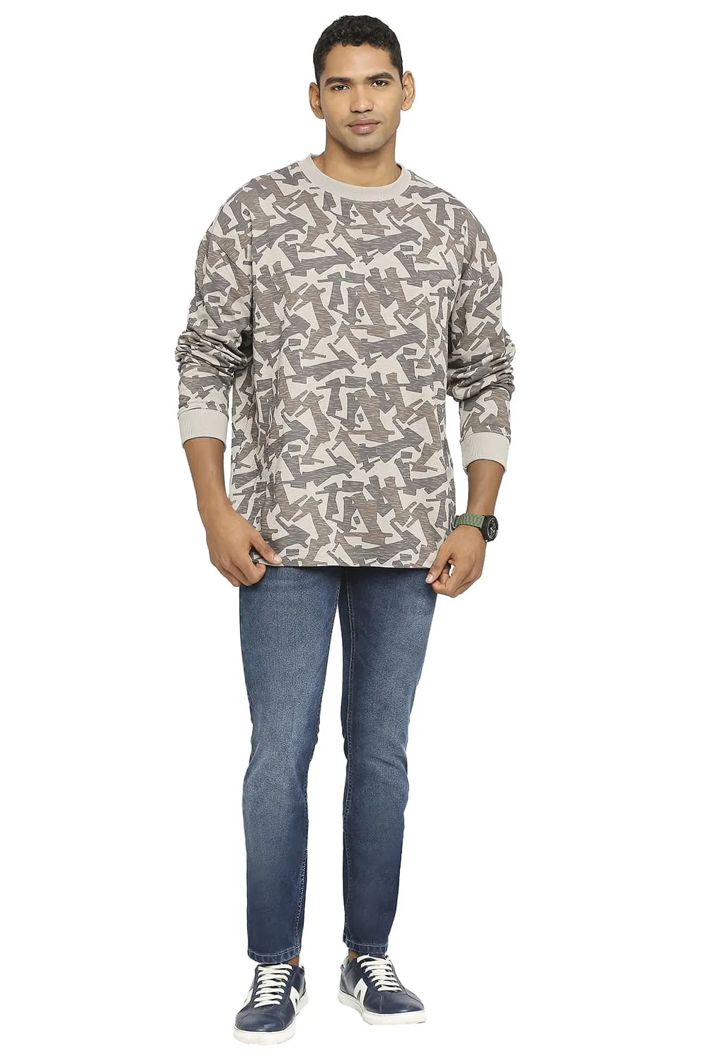 Relaxed Fit Printed Crew T-shirt
