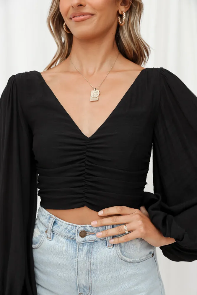 San Pedro Crop Top Black
