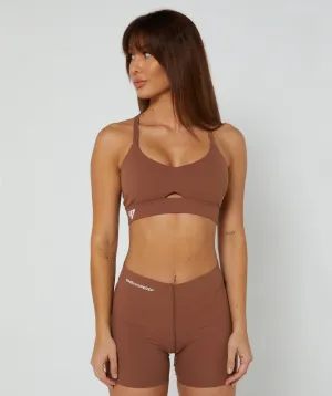 Sleek Keyhole Bra (Mocha) by OneMoreRep