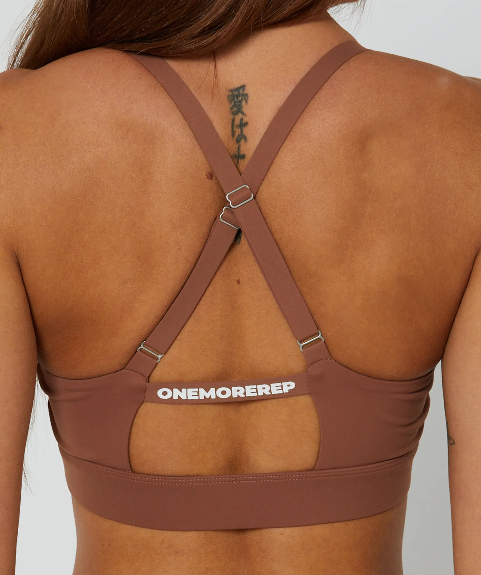 Sleek Keyhole Bra (Mocha) by OneMoreRep