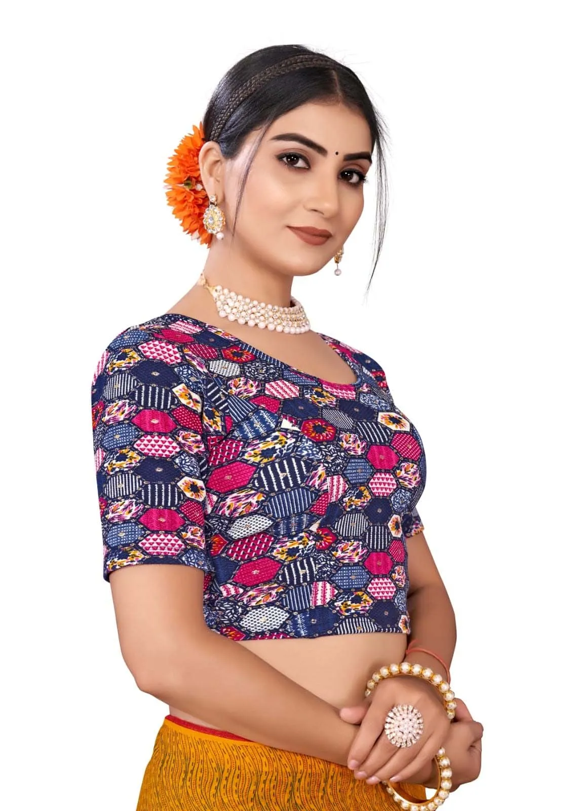 StylesIndia Women's Cotton Lycra Stretchable Printed Deep Back Tank Tops – Trendy & Comfortable DN-Jumka