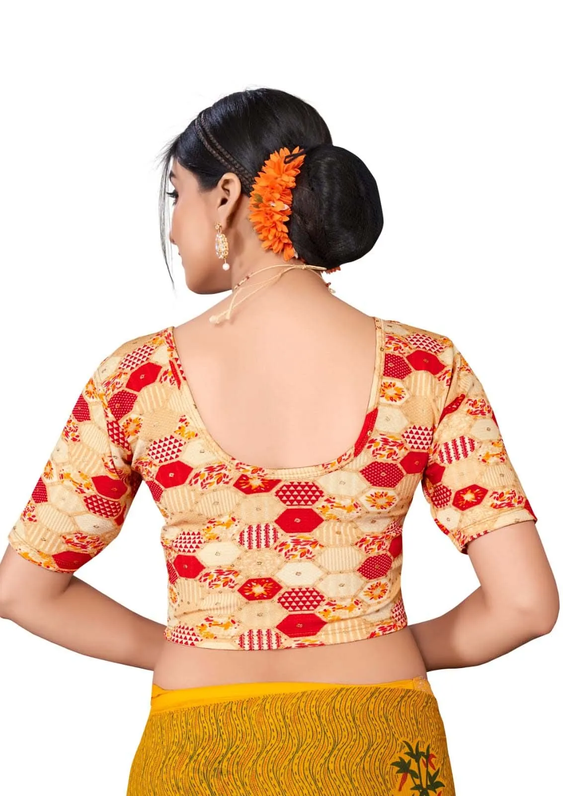 StylesIndia Women's Cotton Lycra Stretchable Printed Deep Back Tank Tops – Trendy & Comfortable DN-Jumka