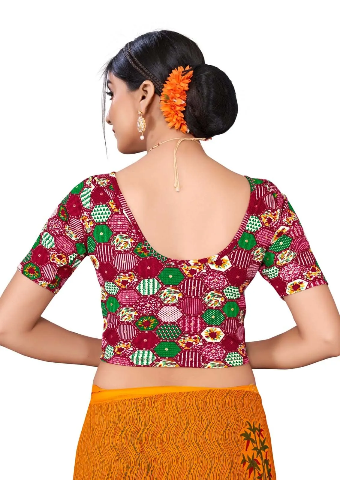 StylesIndia Women's Cotton Lycra Stretchable Printed Deep Back Tank Tops – Trendy & Comfortable DN-Jumka
