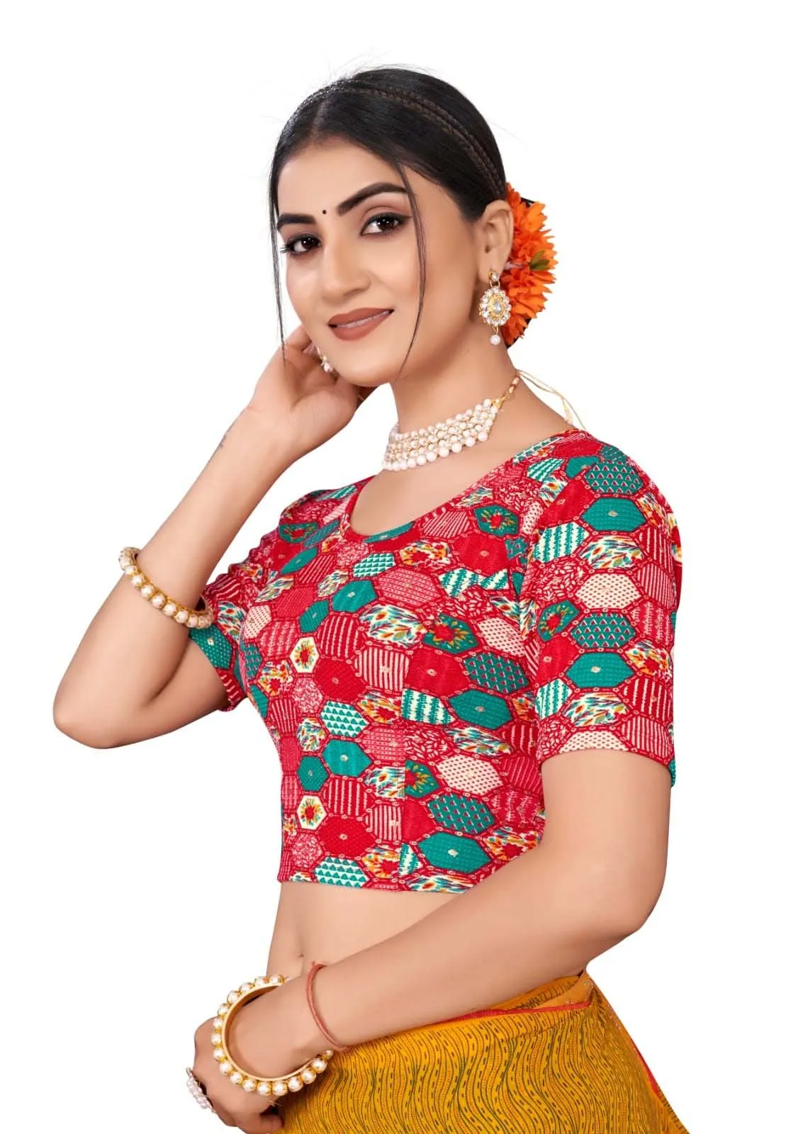 StylesIndia Women's Cotton Lycra Stretchable Printed Deep Back Tank Tops – Trendy & Comfortable DN-Jumka