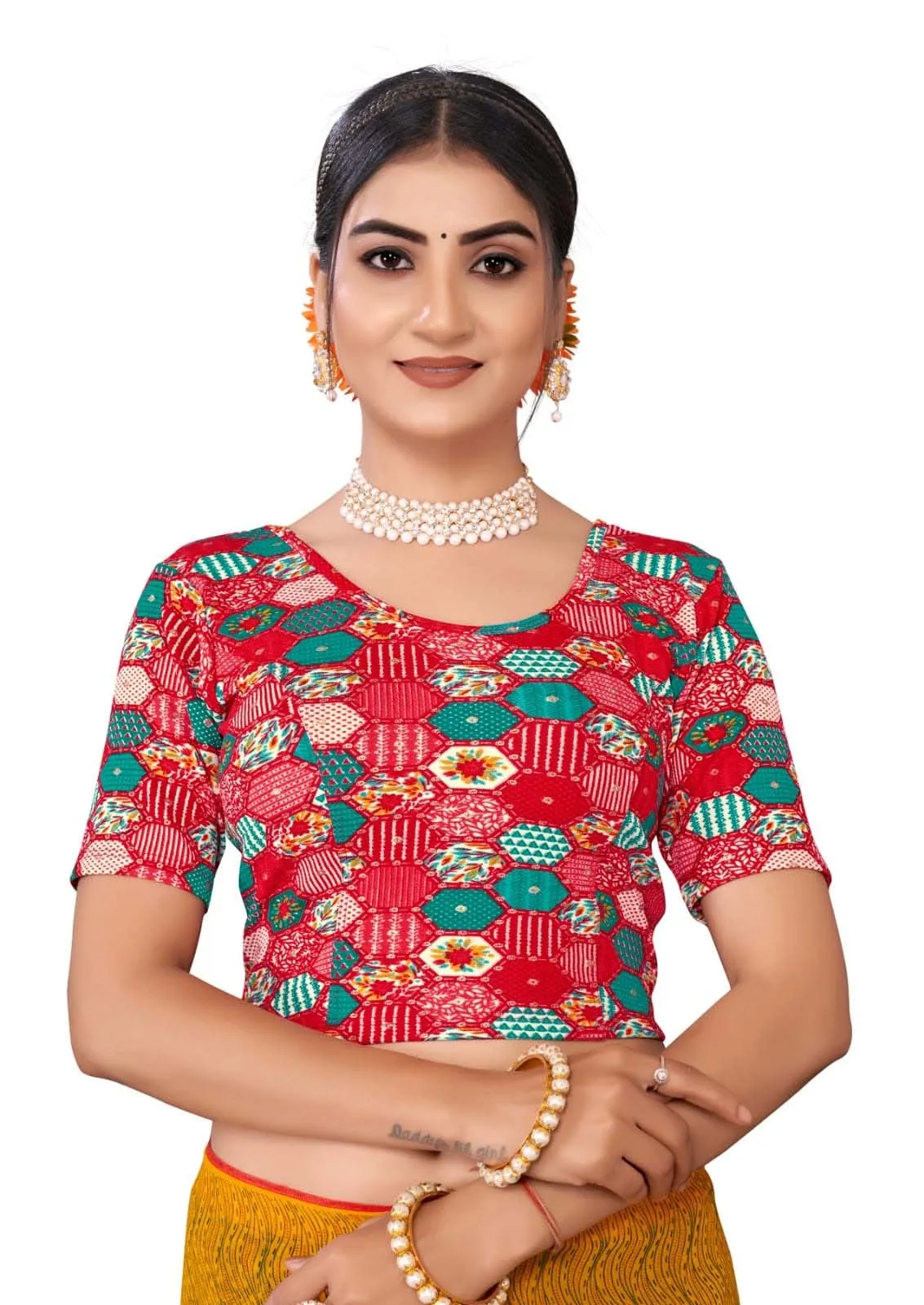 StylesIndia Women's Cotton Lycra Stretchable Printed Deep Back Tank Tops – Trendy & Comfortable DN-Jumka