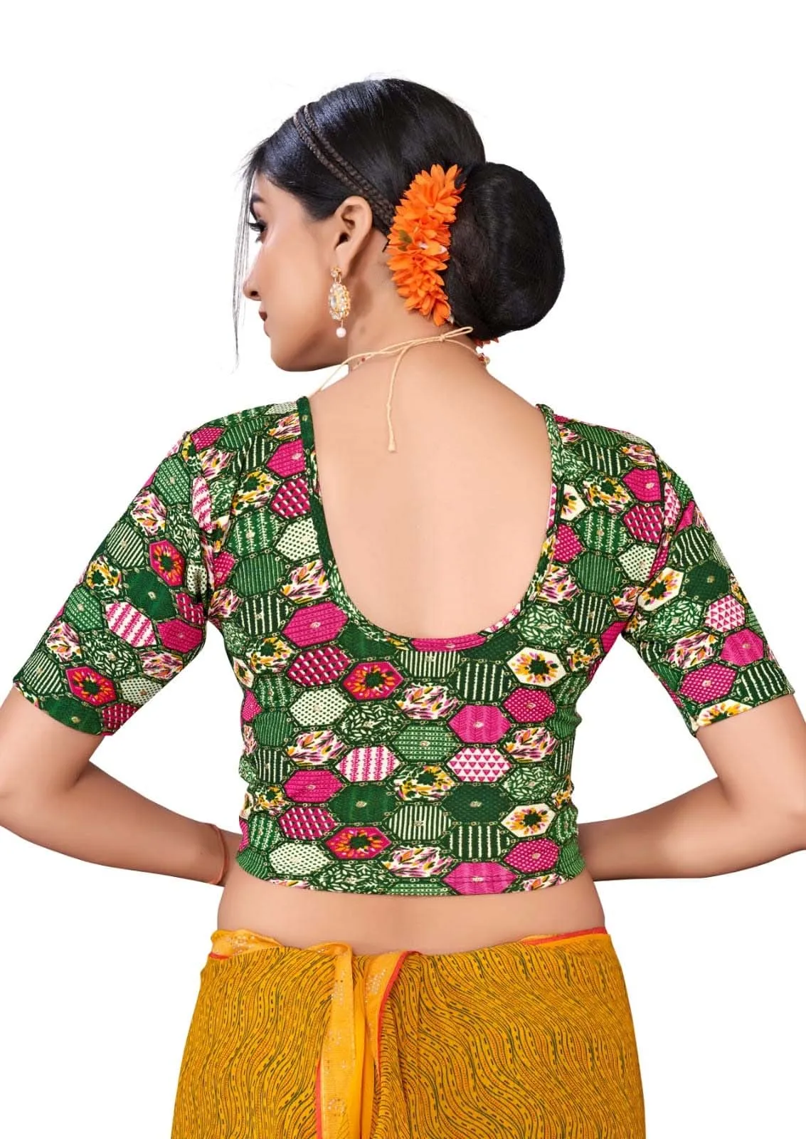 StylesIndia Women's Cotton Lycra Stretchable Printed Deep Back Tank Tops – Trendy & Comfortable DN-Jumka