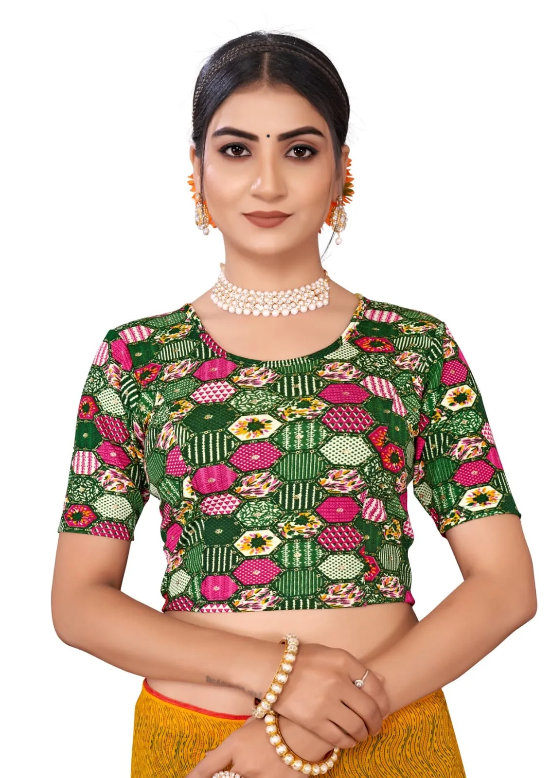 StylesIndia Women's Cotton Lycra Stretchable Printed Deep Back Tank Tops – Trendy & Comfortable DN-Jumka