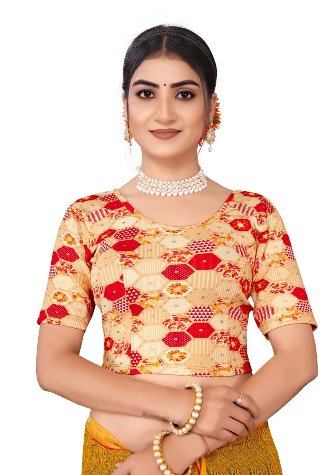 StylesIndia Women's Cotton Lycra Stretchable Printed Deep Back Tank Tops – Trendy & Comfortable DN-Jumka