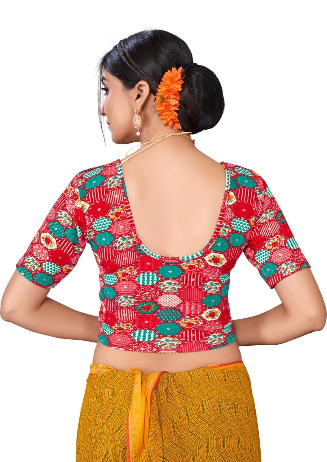 StylesIndia Women's Cotton Lycra Stretchable Printed Deep Back Tank Tops – Trendy & Comfortable DN-Jumka