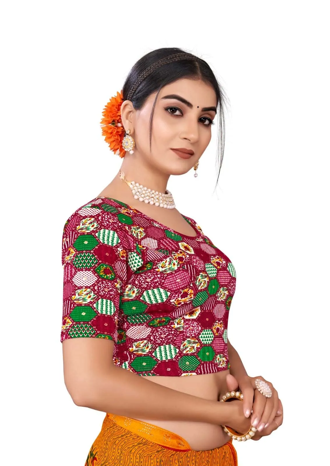 StylesIndia Women's Cotton Lycra Stretchable Printed Deep Back Tank Tops – Trendy & Comfortable DN-Jumka