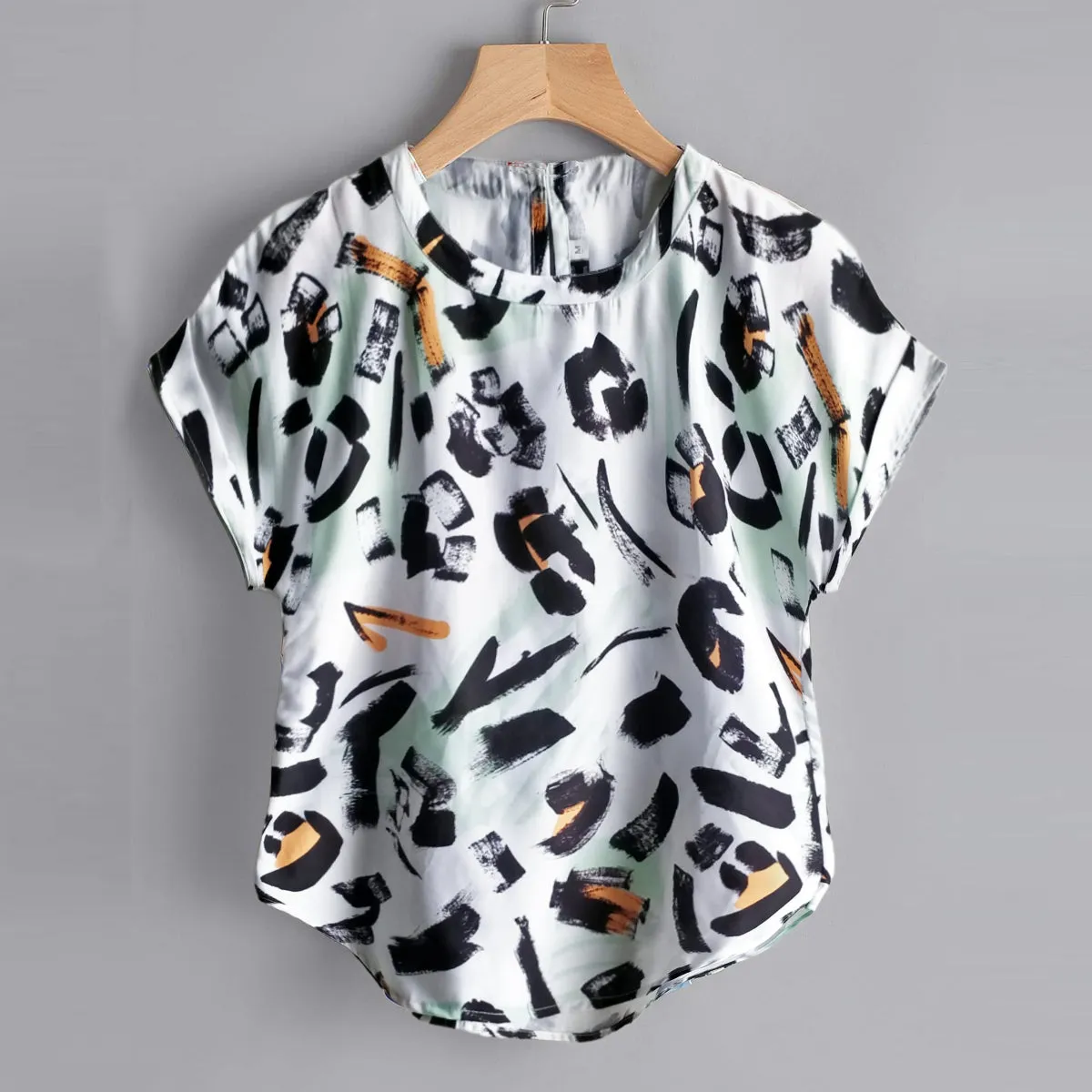 Stylish Abstract Paint Brush Tops For Women & Girls