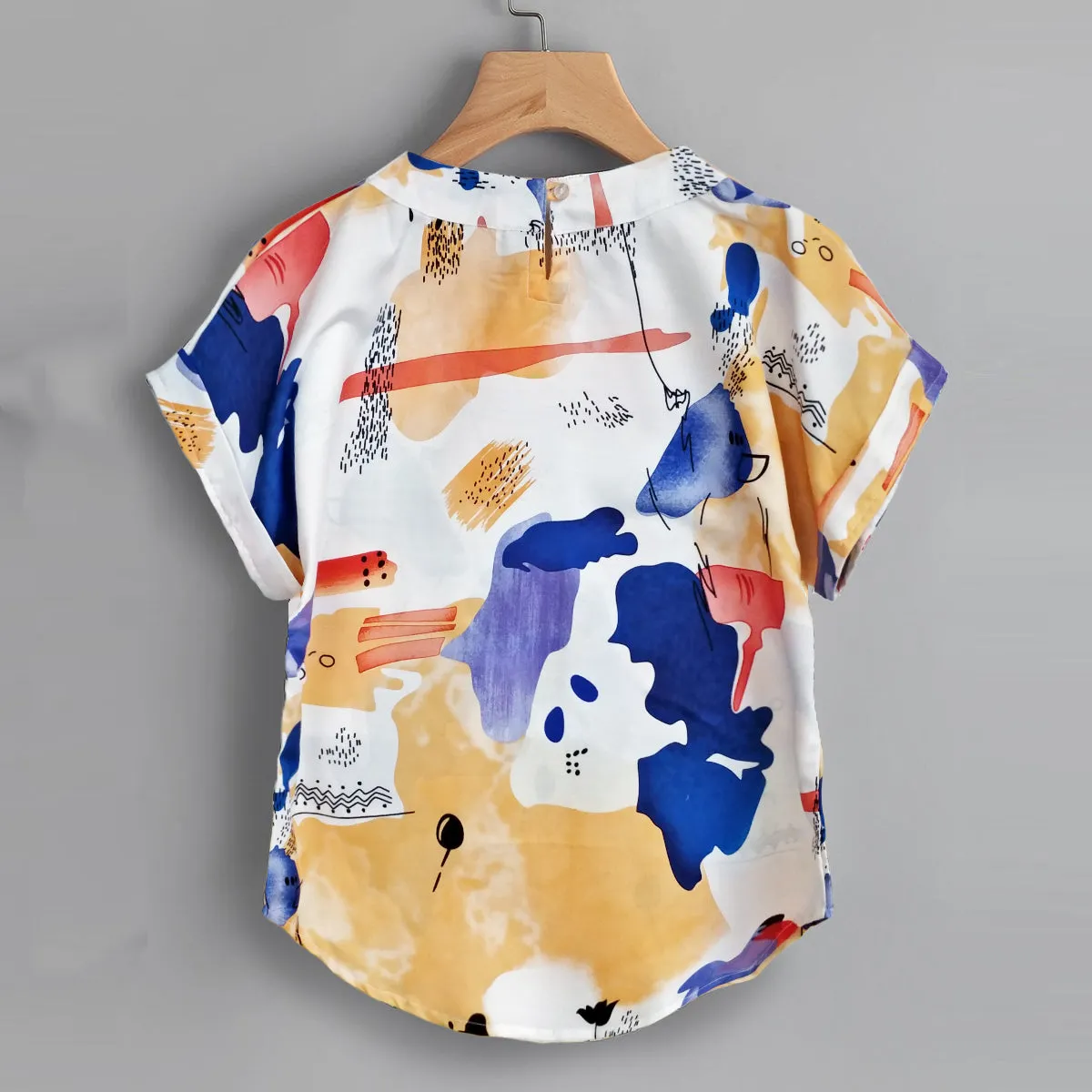 Stylish Foot Print & Splash Tops Combo For Women & Girls(Pack Of 2 Pcs)