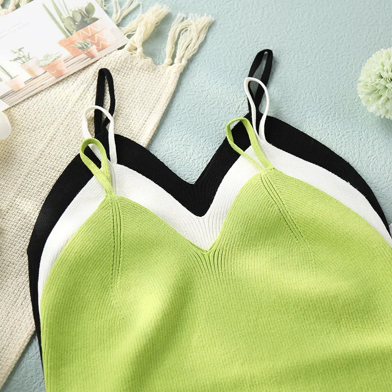 Stylish Woolen Sleeveless Cotton Tank Tops For Women And Girls,Pack Of 3, Multicolor