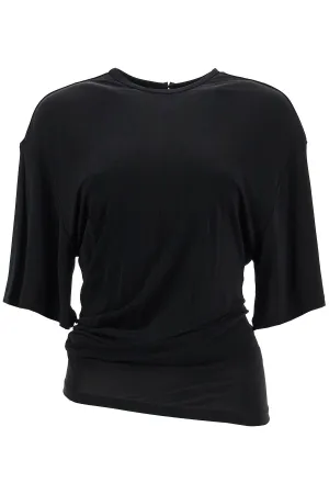 top with side draping detail 23011043 BLACK