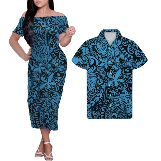 Tribal Print Plus Size Couples Match Clothing
