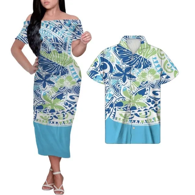 Tribal Print Plus Size Couples Match Clothing