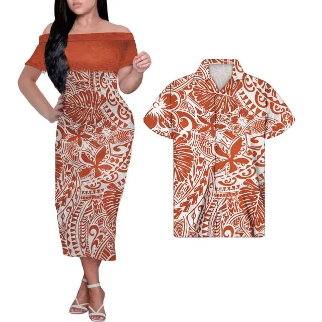 Tribal Print Plus Size Couples Match Clothing