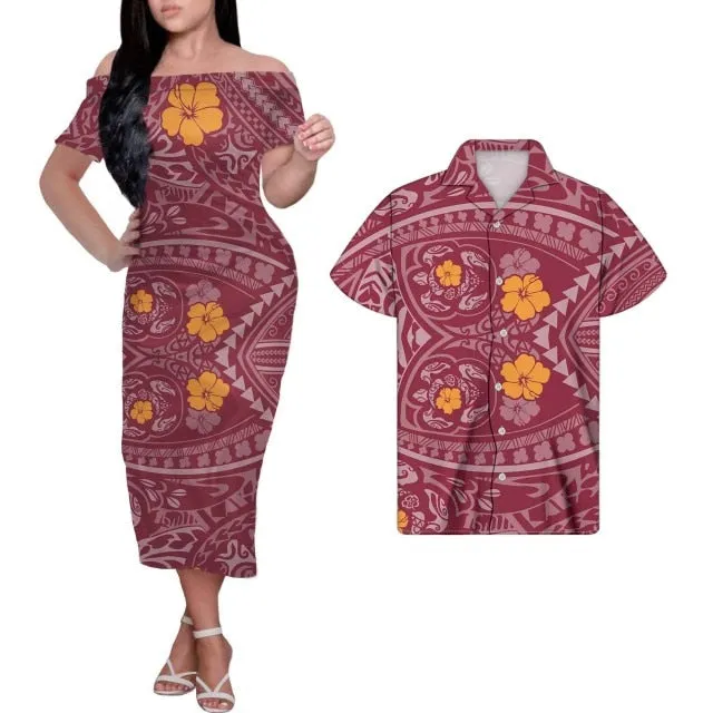 Tribal Print Plus Size Couples Match Clothing