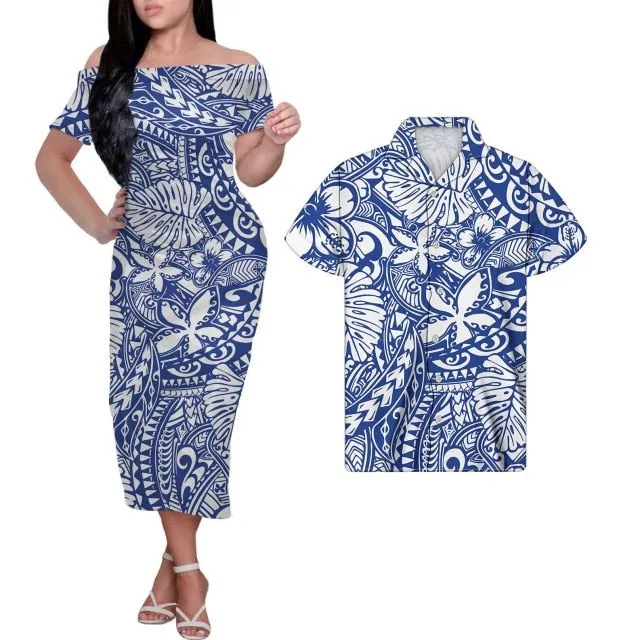 Tribal Print Plus Size Couples Match Clothing