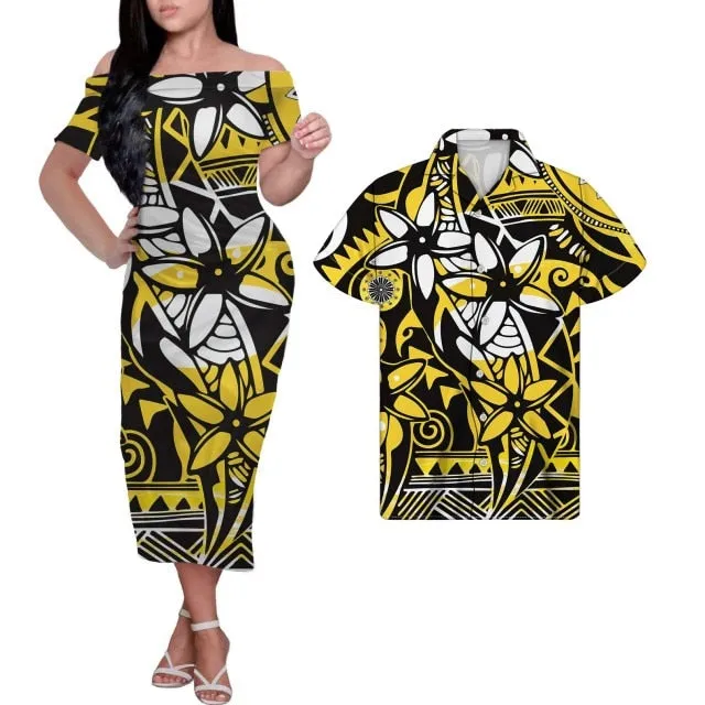 Tribal Print Plus Size Couples Match Clothing
