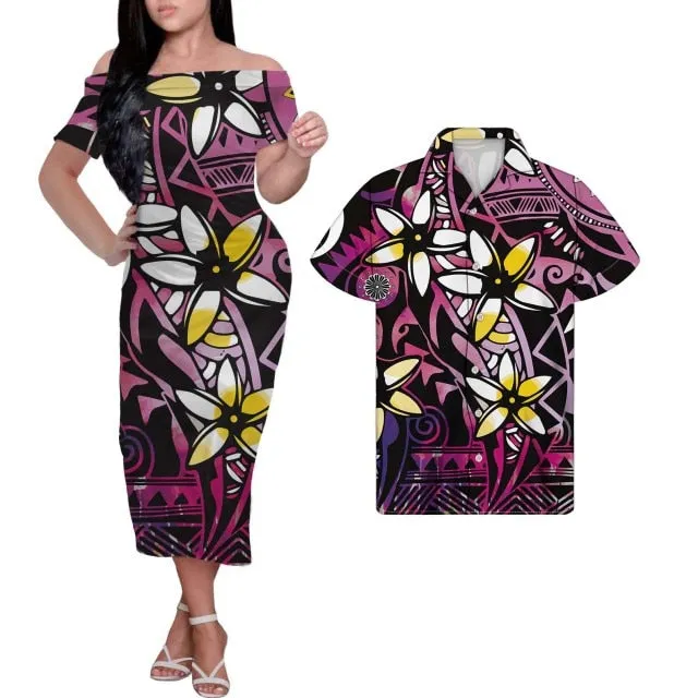 Tribal Print Plus Size Couples Match Clothing
