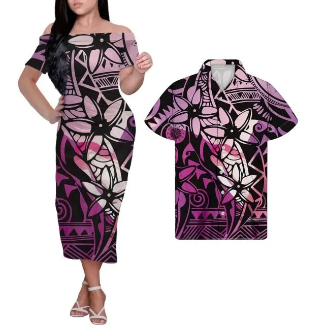 Tribal Print Plus Size Couples Match Clothing