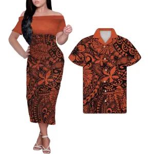 Tribal Print Plus Size Couples Match Clothing