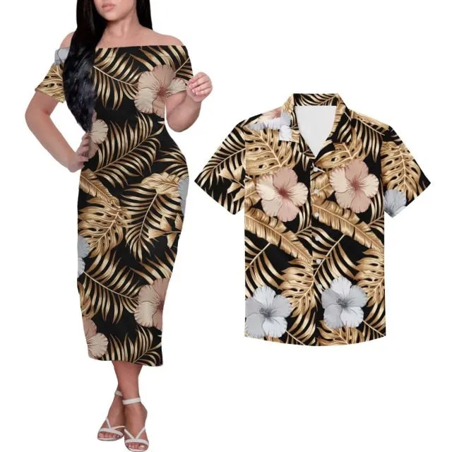 Tribal Print Plus Size Couples Match Clothing